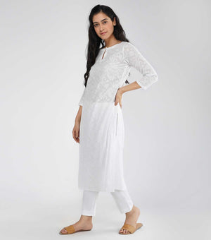 White cotton kurta
