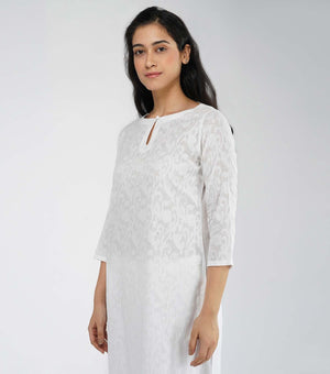 White cotton kurta