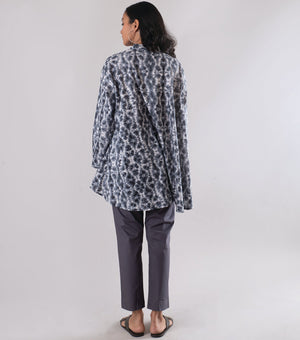 Grey Printed Cotton Shirt
