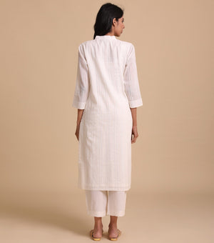Off White Fine Cotton Kurta