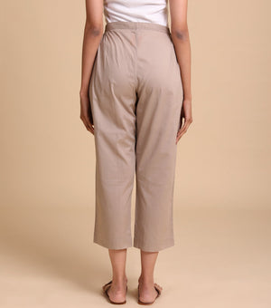 Beige Fine cotton Pants