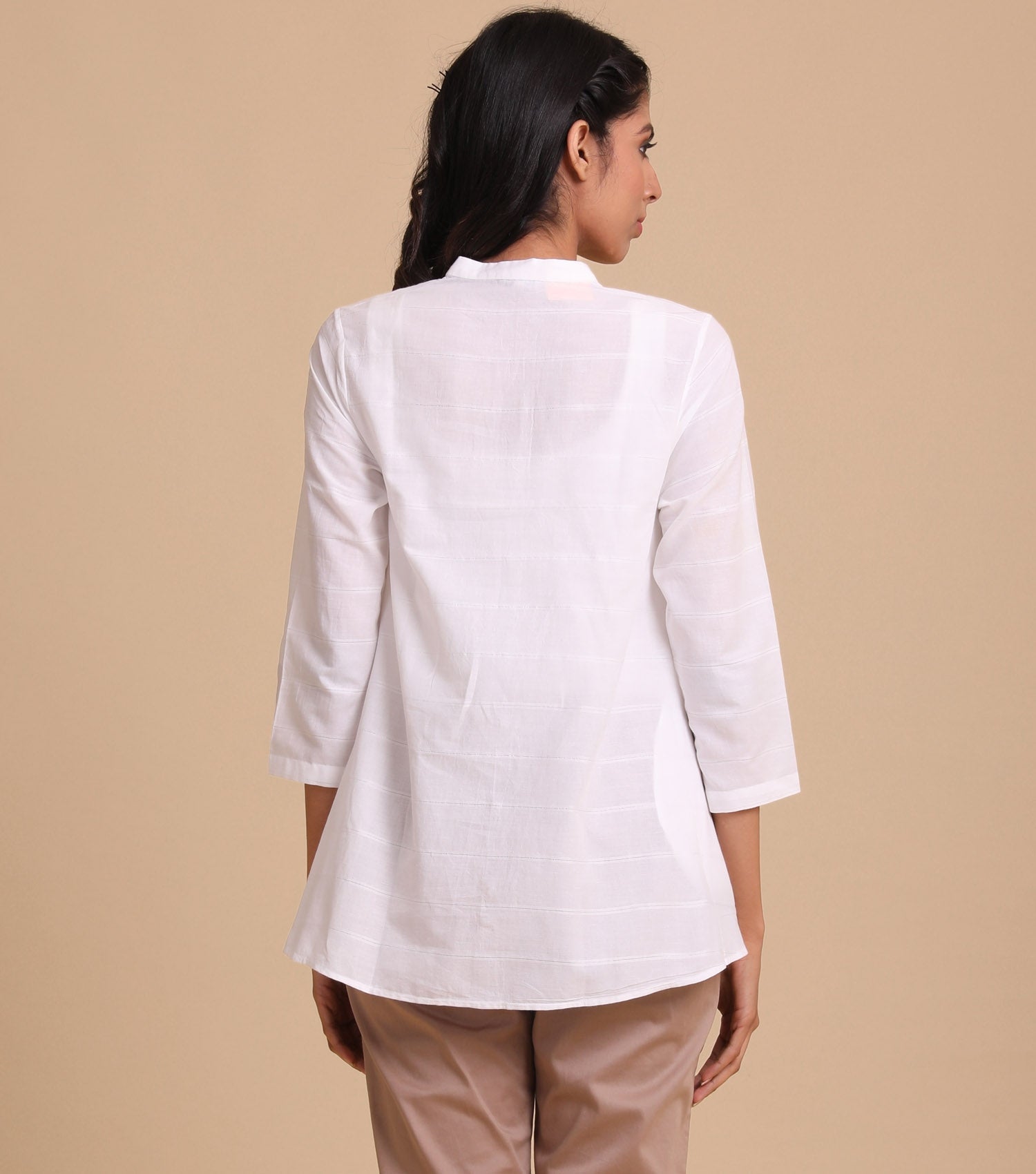 White solid cotton Shirt