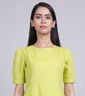 Lime Green Cotton Dress