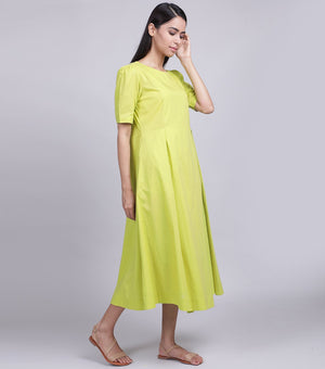 Lime Green Cotton Dress