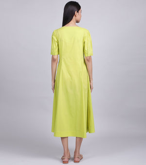 Lime Green Cotton Dress