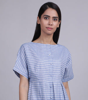 Stripe Cotton Linen Dress