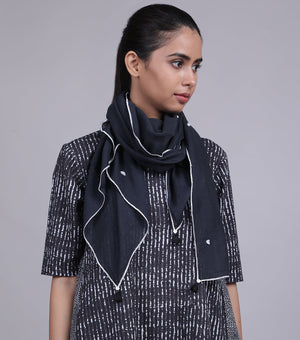 Black Cotton Scarf