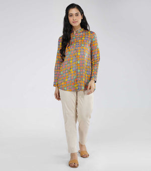 Multicolor Printed Cotton Shirt