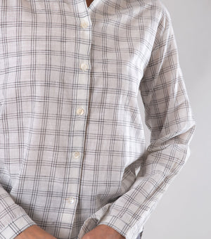 White Checkered cotton shirt