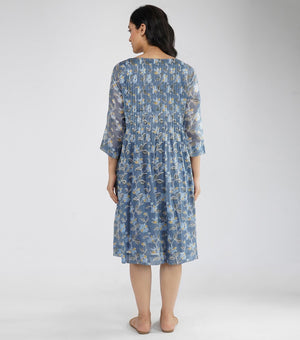 Floral printed cotton dress