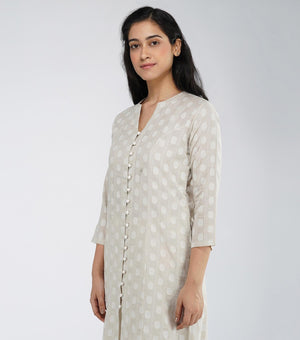 Grey cotton kurta