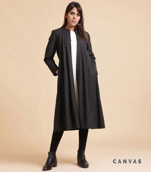 Black Fine Woolen Jacket