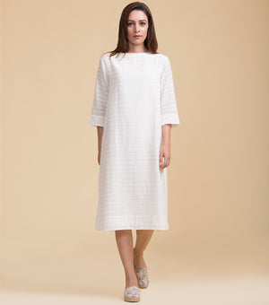 White Cotton Summer Dress