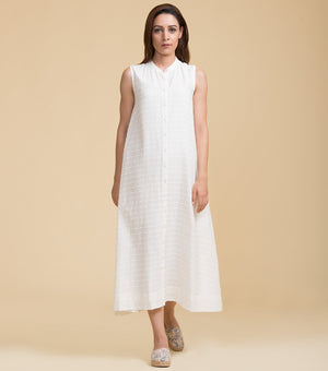 White Cotton Summer Dress