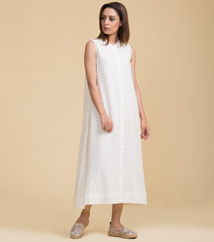 White Cotton Summer Dress