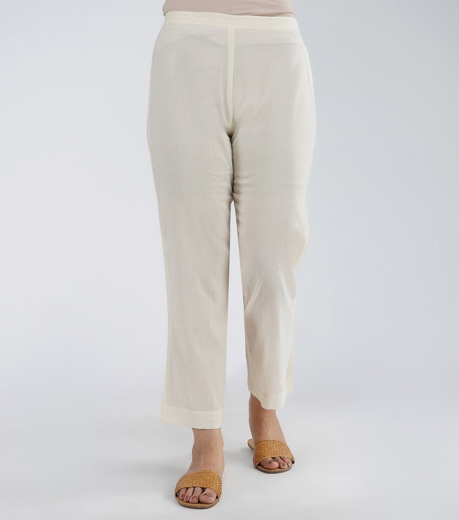 Ivory Cotton Pants