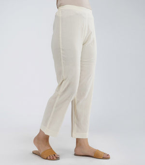 Ivory Cotton Pants