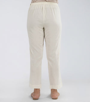 Ivory Cotton Pants