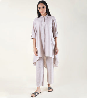 Ecru Cotton Co-ord Set