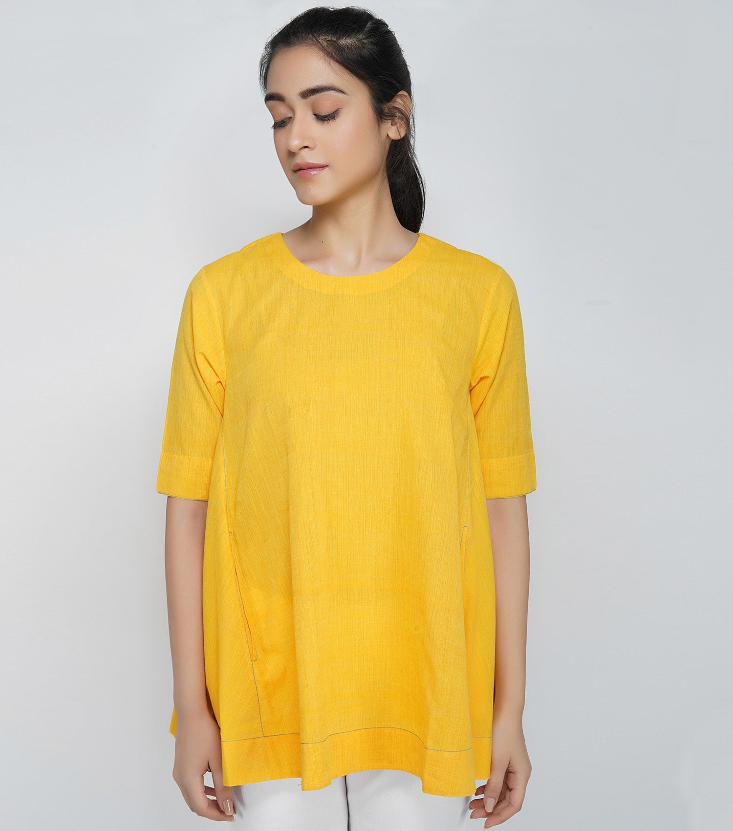 Yellow Mangalgiri Cotton Top