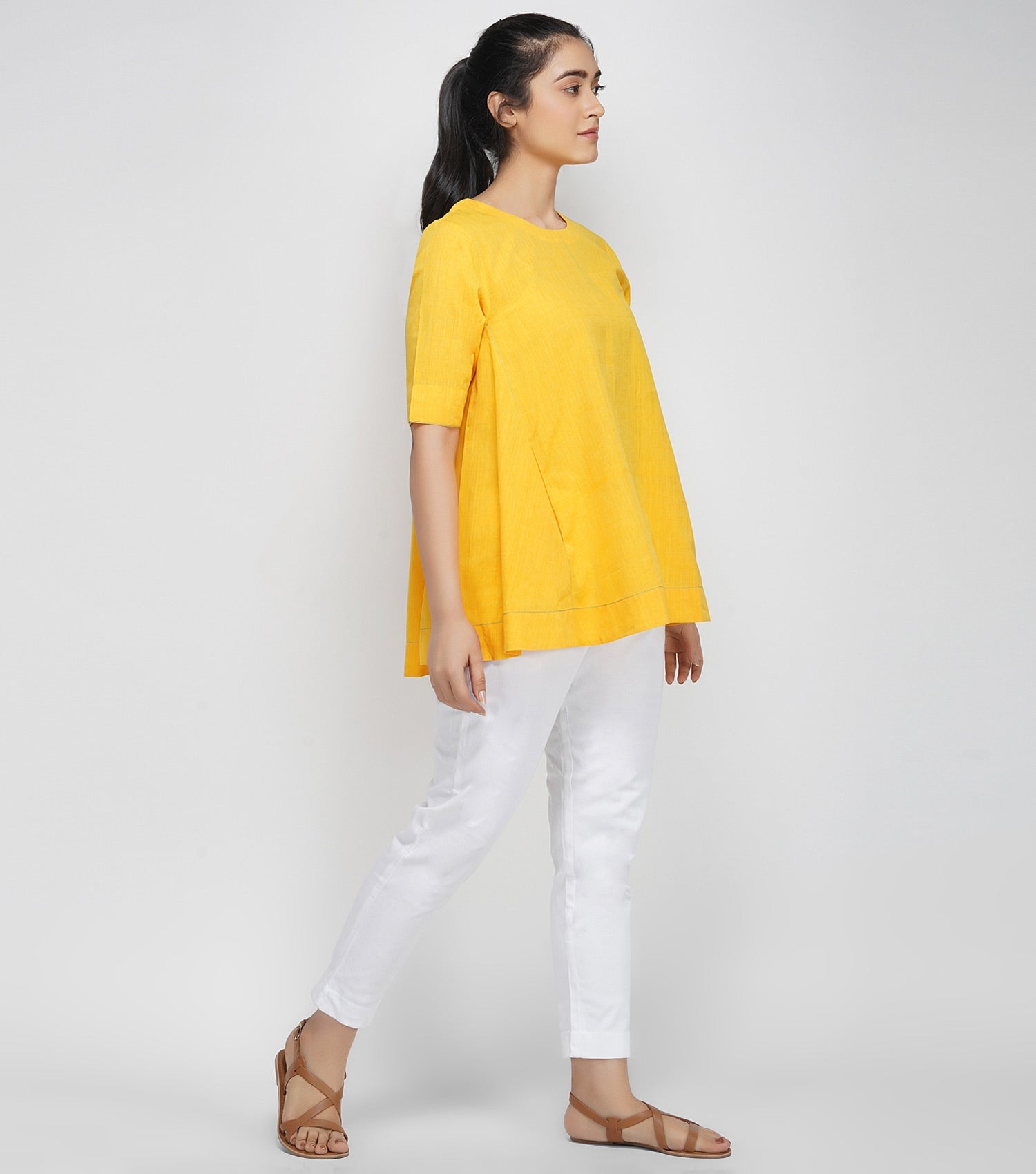 Yellow Mangalgiri Cotton Top