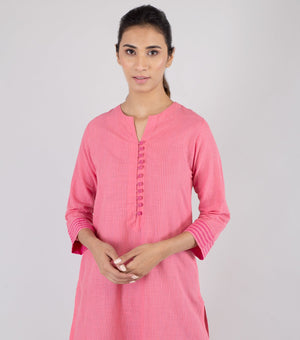 Pink cotton kurta