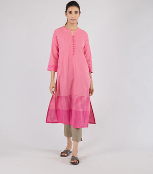 Pink cotton kurta