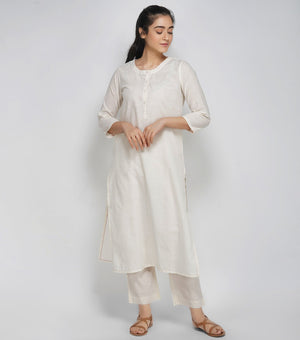 Ivory Cotton Kurta