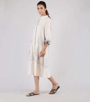 Natural Cotton Shirt Dress