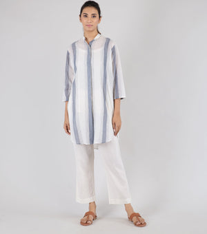 White Cotton Shirt Tunic