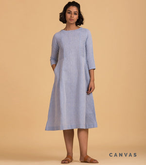 Blue cotton dress