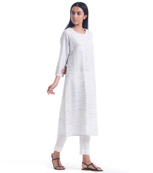 White Handwoven Cotton kurta
