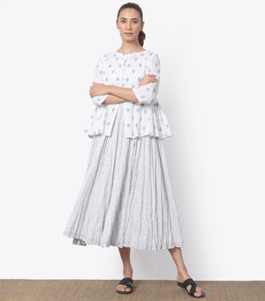 White Cotton Kediyo set