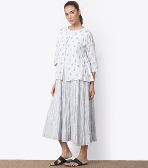 White Cotton Kediyo set