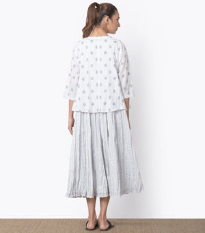 White Cotton Kediyo set