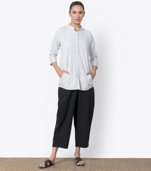 White Solid Cotton Shirt