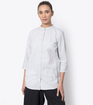White Solid Cotton Shirt