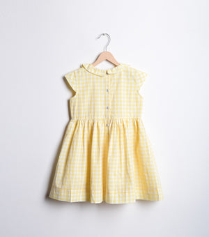 Yellow Cotton Flared dress