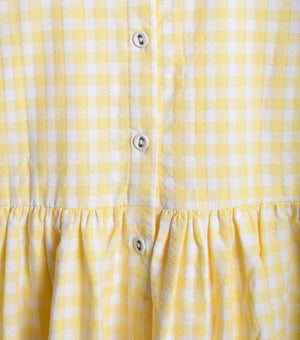 Yellow Cotton Flared dress