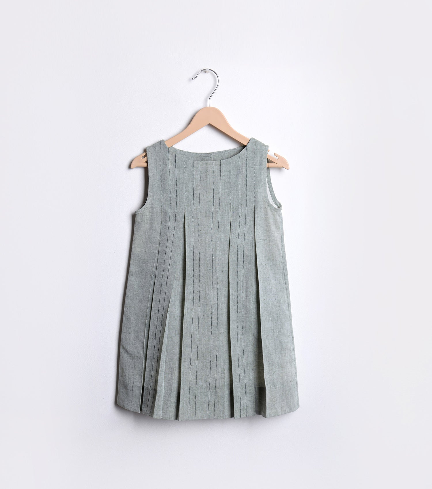 Grey Cotton A-line dress