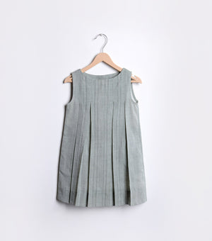 Grey Cotton A-line dress