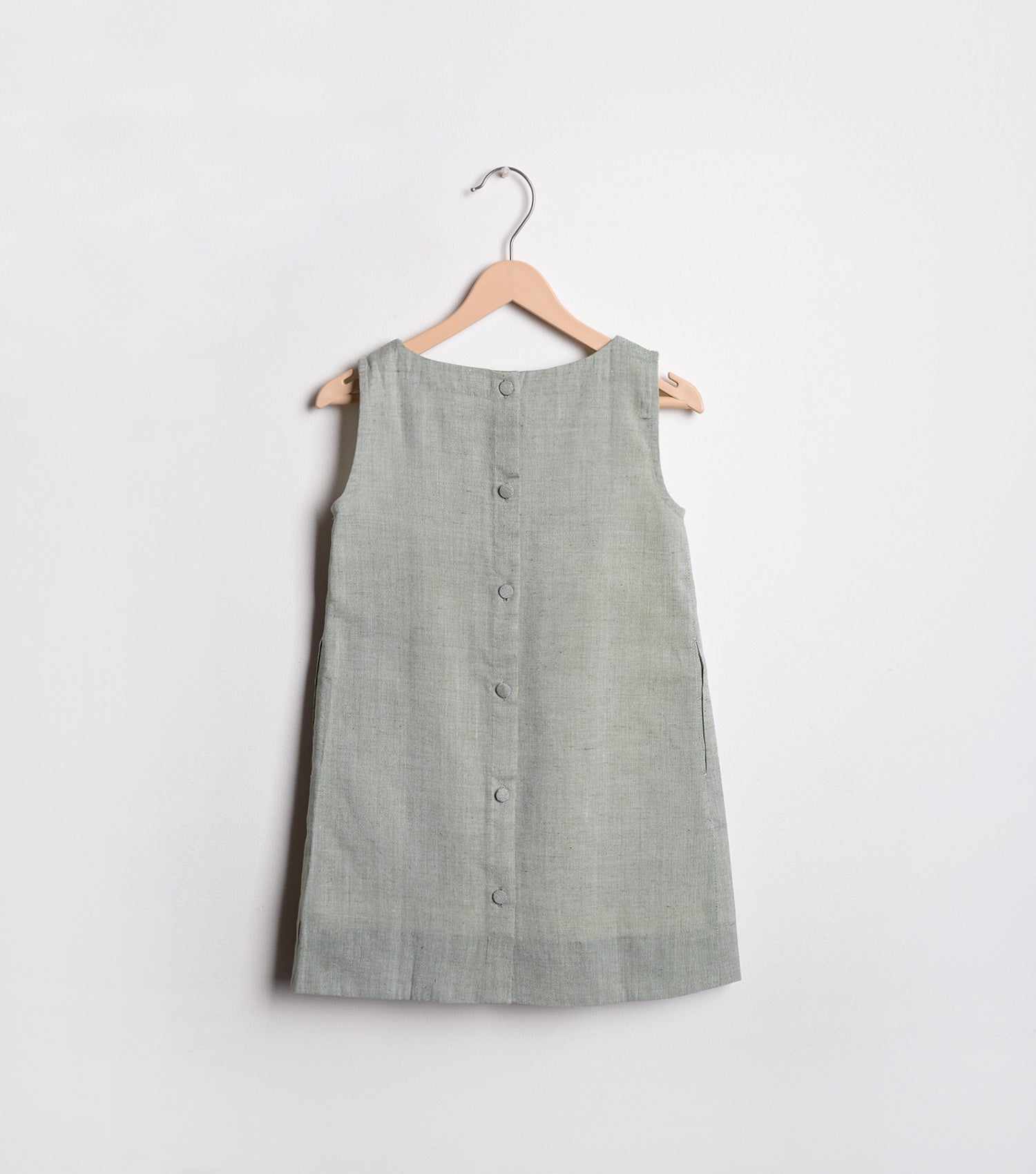 Grey Cotton A-line dress