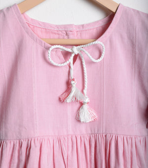 Pink Cotton Embroidered Top