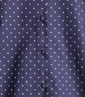 Navy Cotton A-line dress