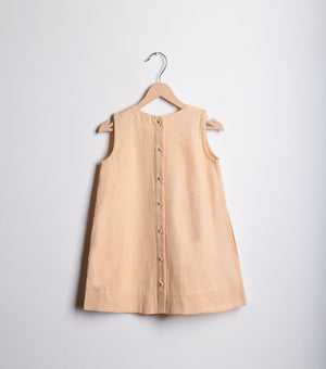 Yellow chambray embroidered dress