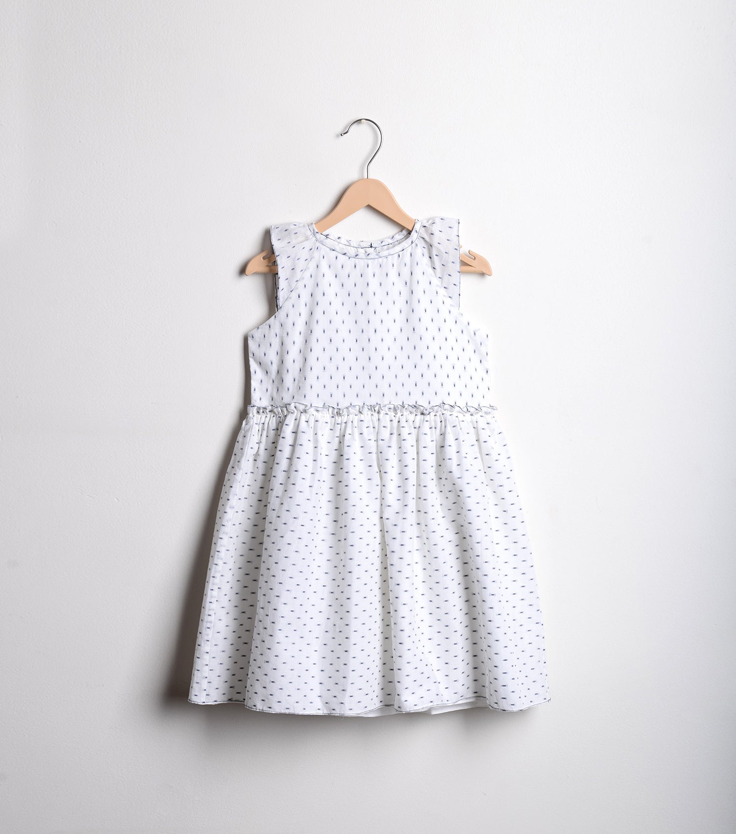 White Cotton Flared dress – Canvas