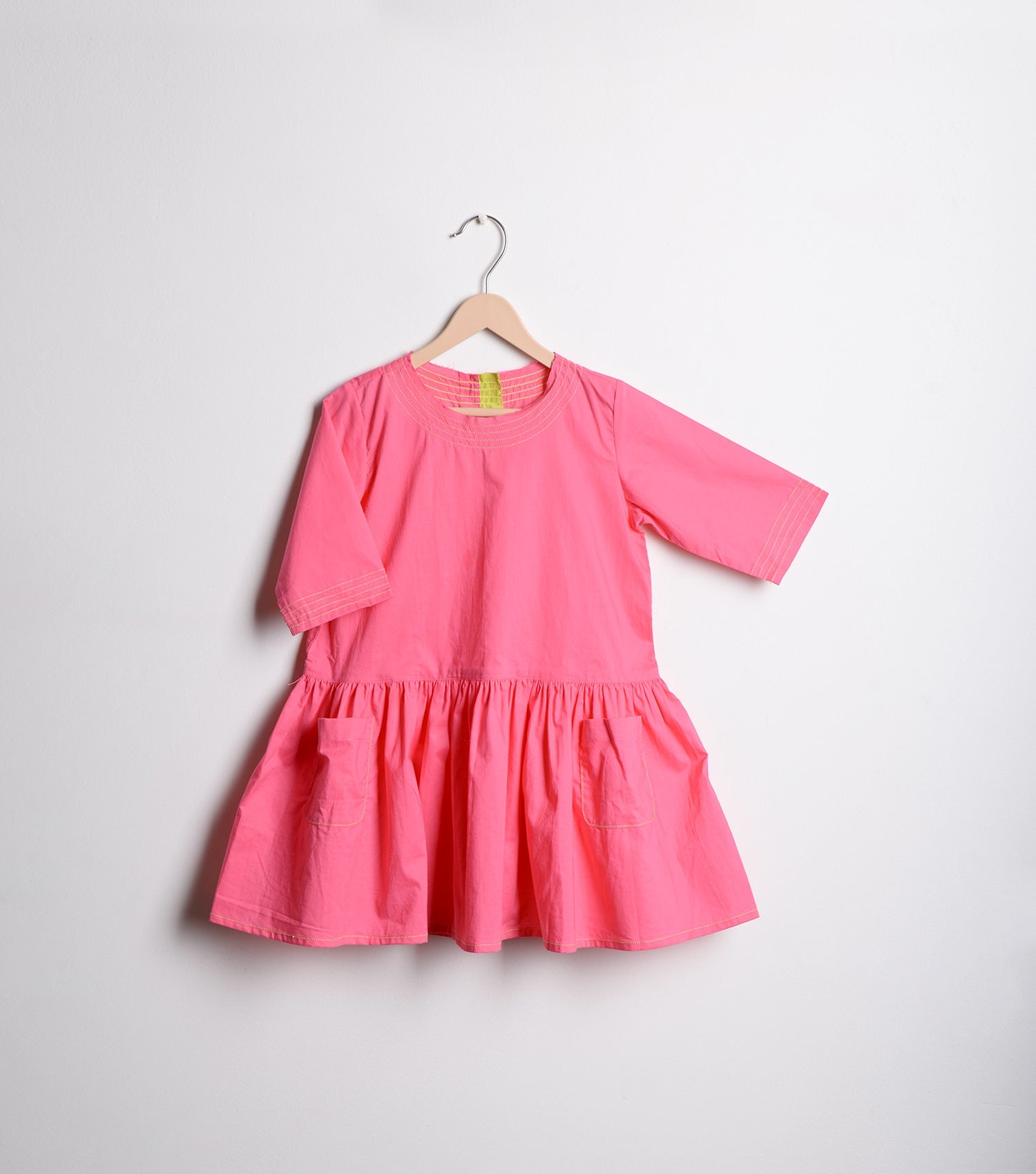 Hot Pink Cotton Dress