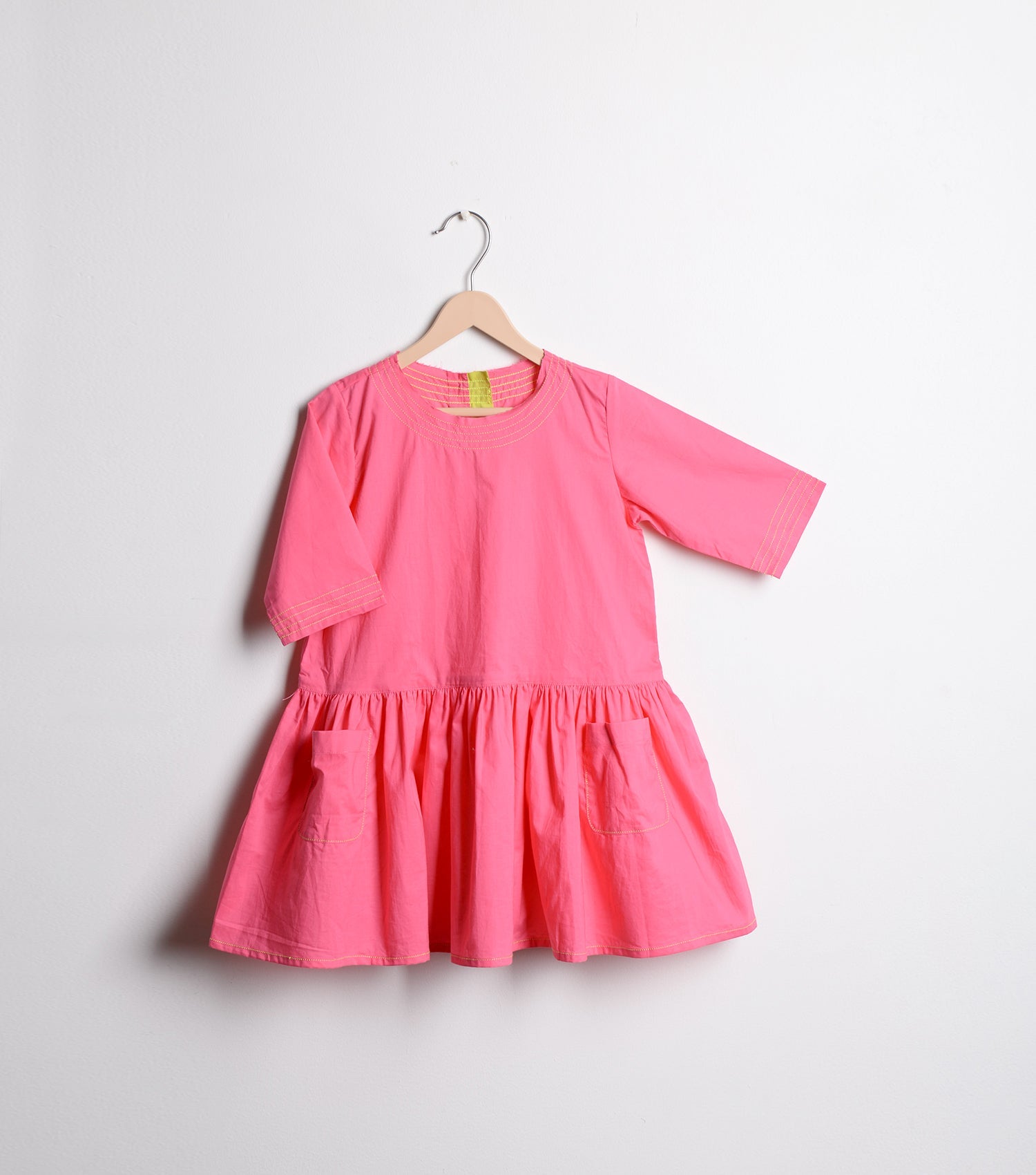 Hot Pink Cotton Dress