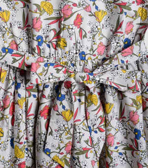 Multi Color Floral Printed Cotton Flared dress