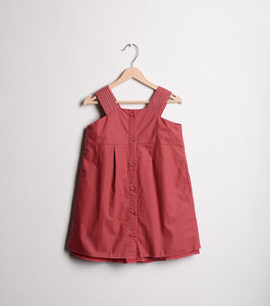 Maroon Cotton A-line dress